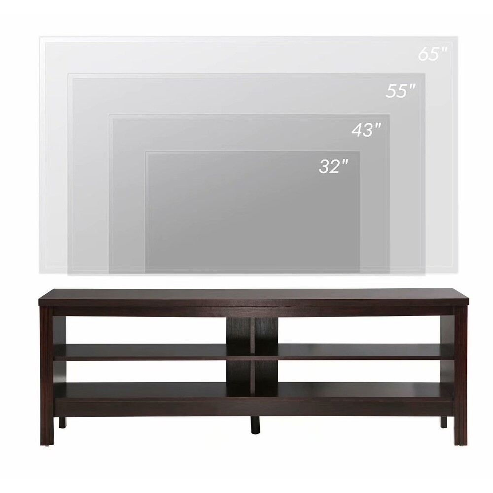 Farmhouse TV Stand with Open Shelving