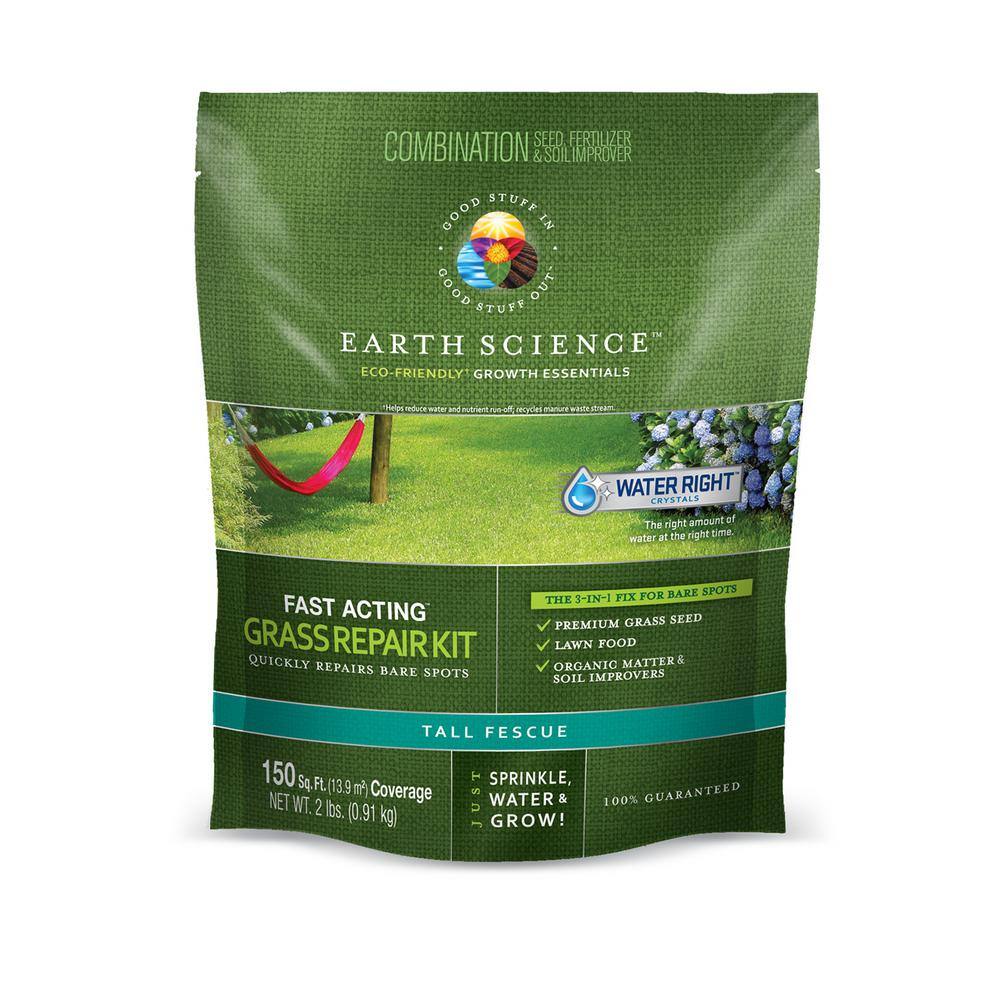 EARTH SCIENCE 2 lbs. Grass Seed Fast Acting Repair Kit Tall Fescue 11874