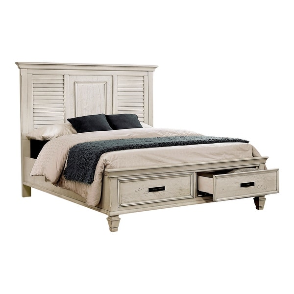 Capistrano Antique White 6-piece Storage Bedroom Set - - 35210899