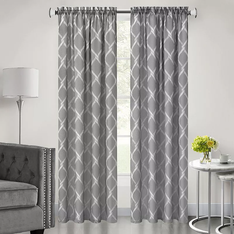 Achim Bombay Double Layered Window Curtain Panel