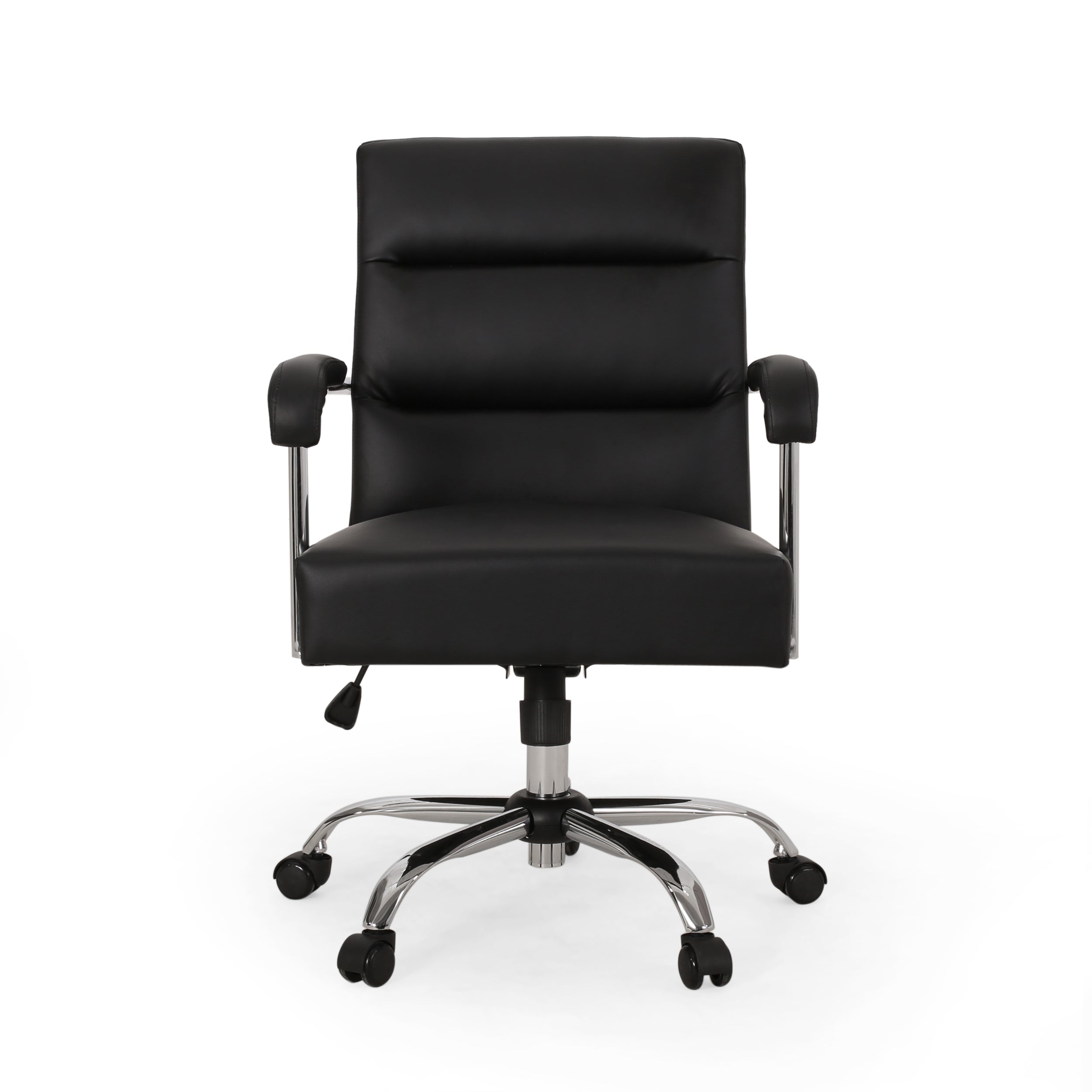 Elke Modern Channel Stitched Swivel Office Lift Chair