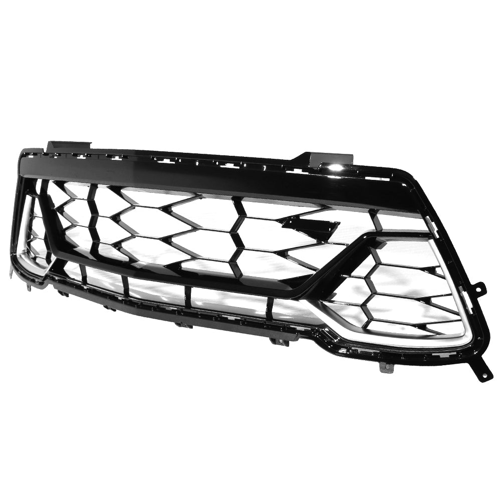 Ikon Motorsports Compatible with 16-18 Chevy Camaro SS 50th Anniversary Front Lower Grille Black 2016 2017 2018