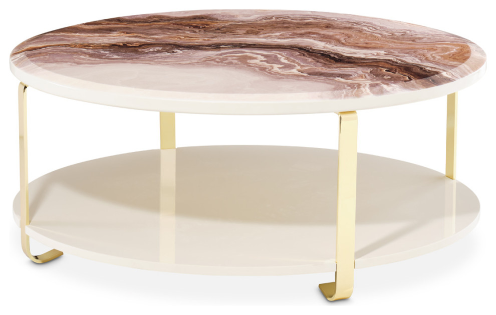 Ariana Cocktail Table  Gold   Contemporary   Coffee Tables   by Michael Amini  Houzz