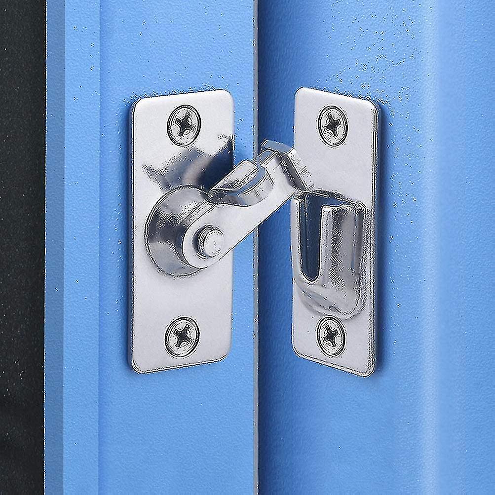 90 Degree Door Lock Latch， Stainless Steel Safety Angle Lock Latch For Sliding/push Door， Satin Nickel