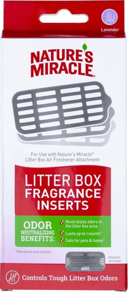 Nature's Miracle Litter Box Fragrance Inserts and Refills For Cats Air Freshener， 3 count