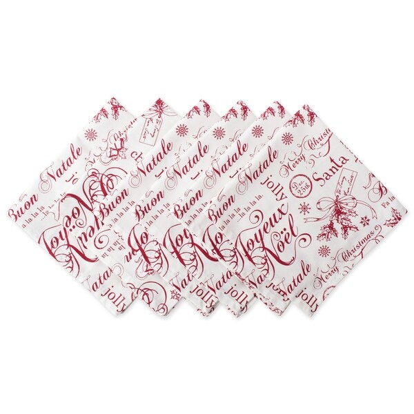 Design Imports Logger Check Napkin Set (Set of 6)