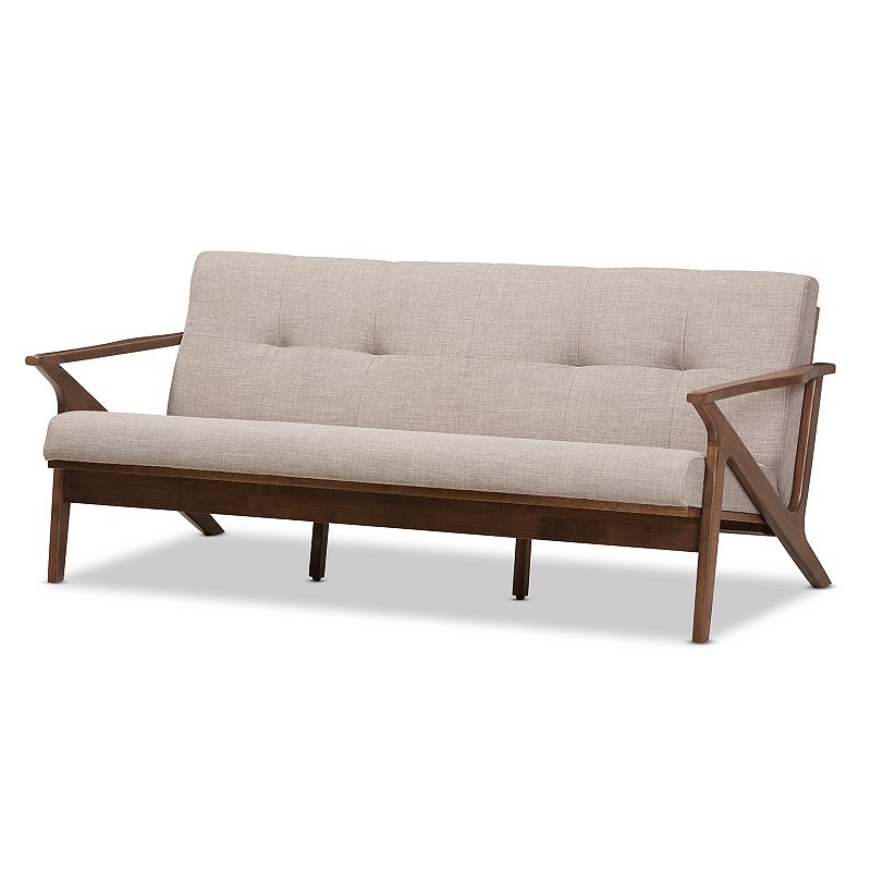 Baxton Studio Bianca Gray Mid-Century Modern Sofa