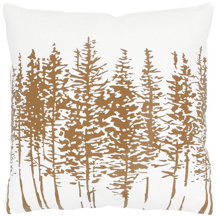 Rizzy Home Trees in a Line Polyester Filled Decorative Pillow， 18