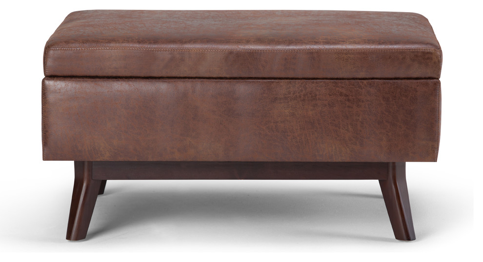 Owen Coffee Table Storage Ottoman   Midcentury   Footstools And Ottomans   by Simpli Home Ltd.  Houzz