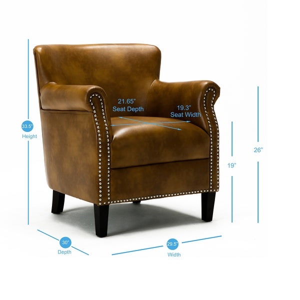 Hendrick Faux Leather Club Chair by Greyson Living