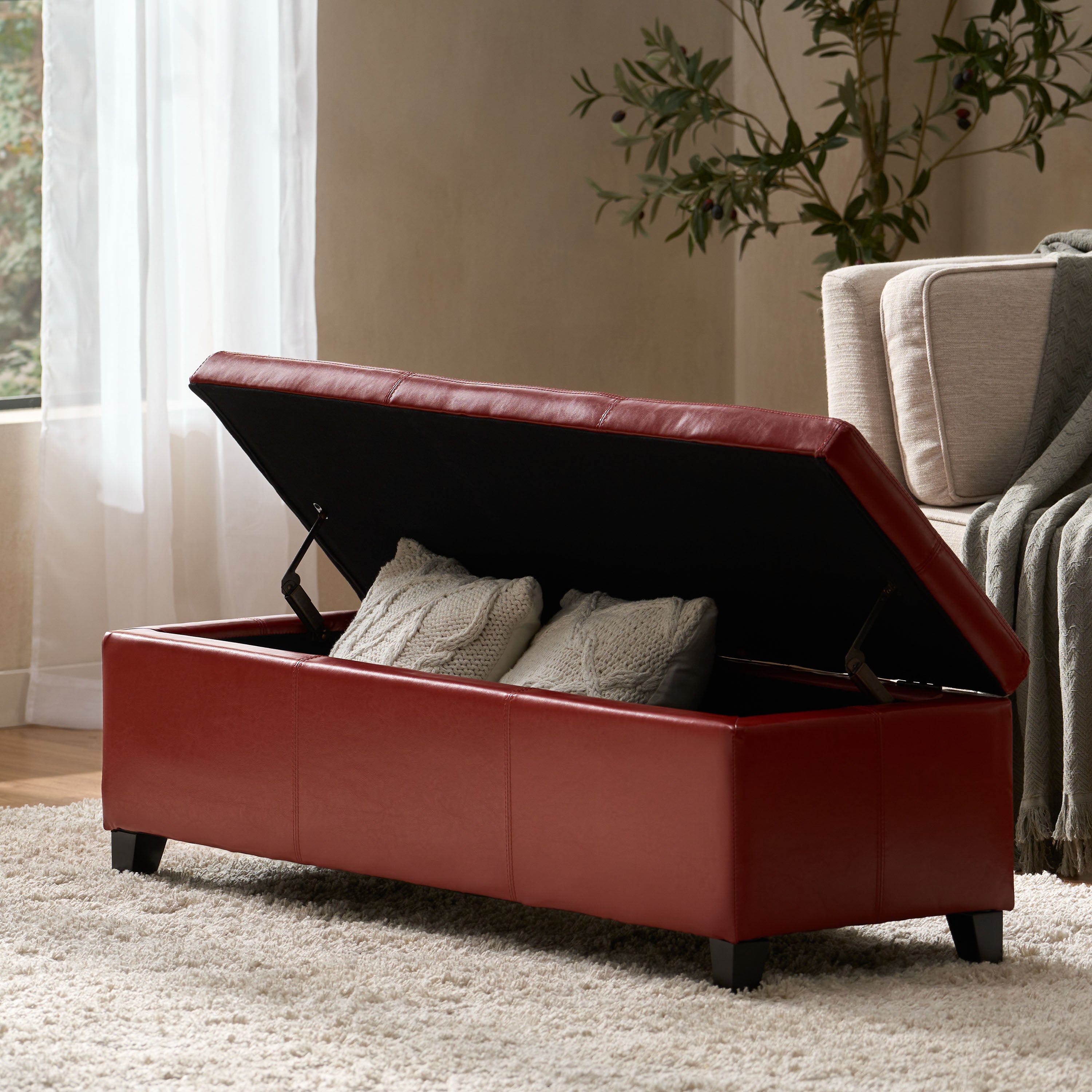 Rupert Upholstered Storage Ottoman Bench