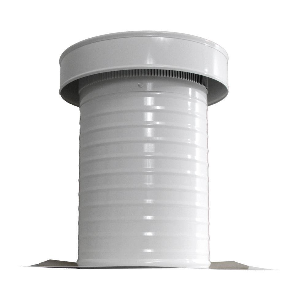 Active Ventilation 9 in. Dia Aluminum Keepa Static Vent for Flat Roofs in White KV-9-WT