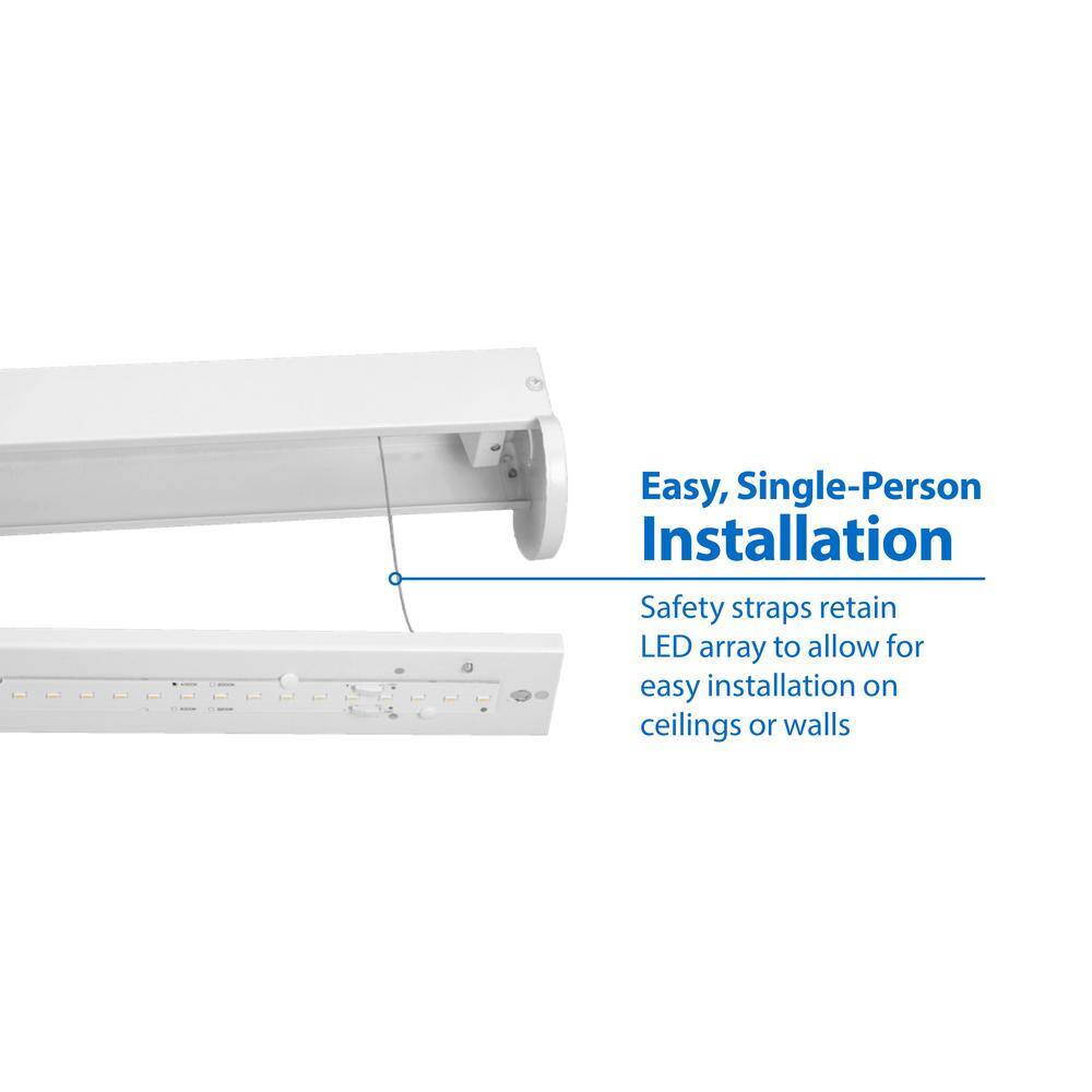 NICOR LSC 2 Ft. 150-Watt Equivalent Integrated LED White Selectable Strip Light LSCS12U