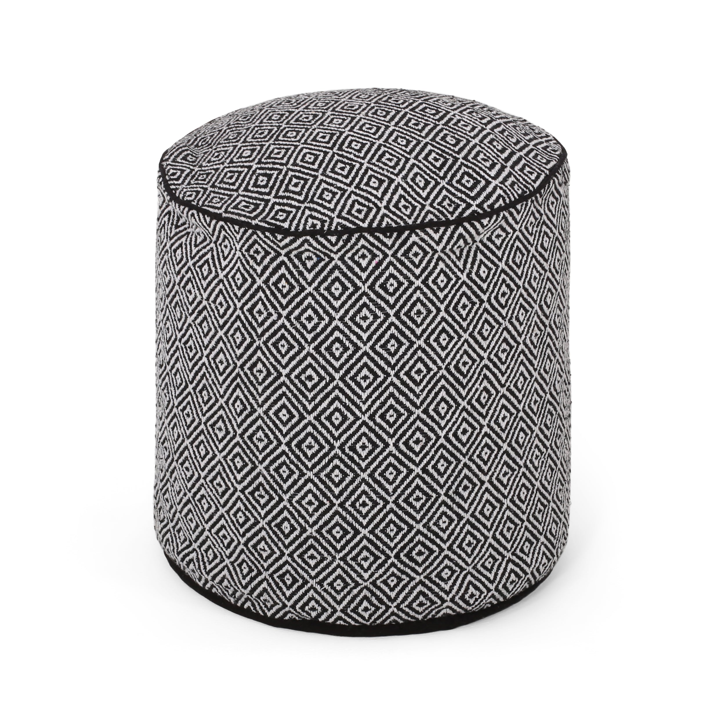 Ryeker Boho Fabric Cylinder Pouf