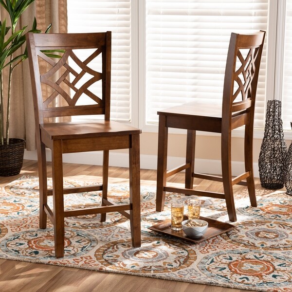 Nicolette Modern and Contemporary 2-Piece Counter Stool Set