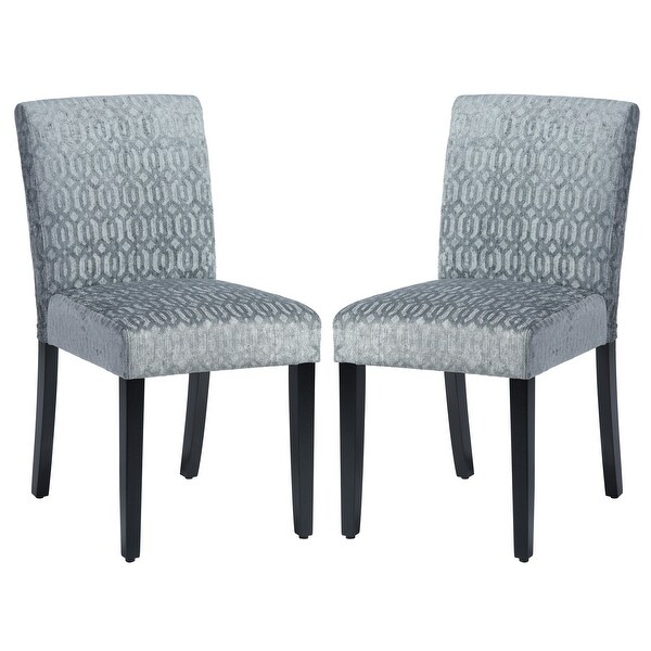 Modern Simple Set of 2 Modern Comfortable Upholstered Foam Fabric Dining Chairs with Solid Rubber Wooden Legs for Dining Room