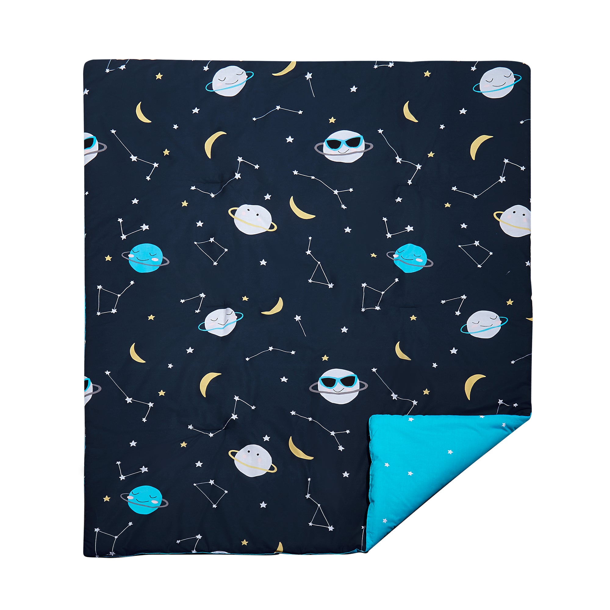 Cool Space Dudes Cotton Toddler Comforter 4 Piece Set