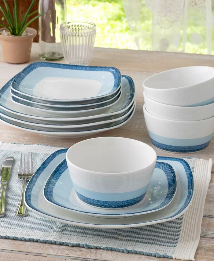 Noritake Colorscapes Layers 12 Piece Square Dinnerware Set