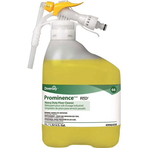 Diversey Prominence Heavy Duty Floor Cleaner - Concentrate - 169.1 fl oz (5.3 quart) - Fruity | Citrus Scent - 1 Each - Yellow | DVO94996458