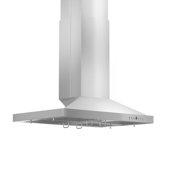 ZLINE Stainless Steel Convertible Vent Island Mount Range Hood