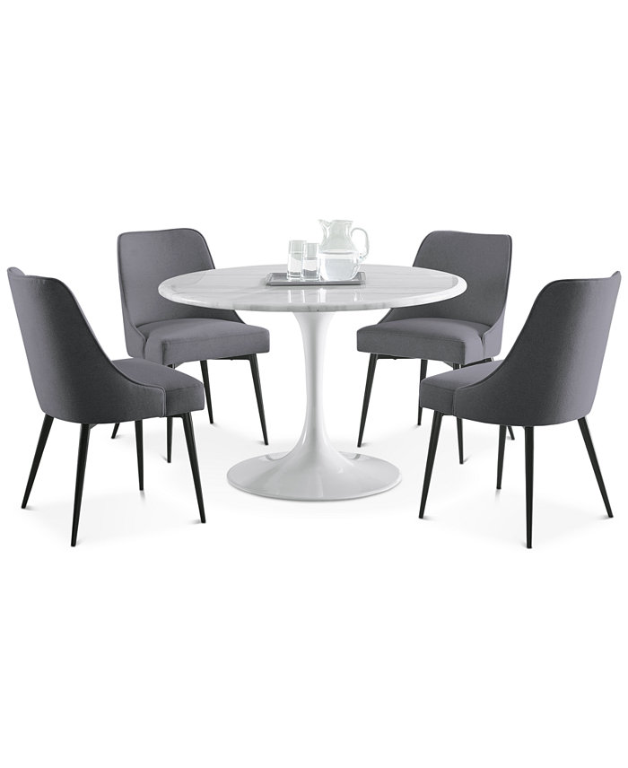 Steve Silver Colfax 5-Pc. Dining Set (Round Table and 4 Side Chairs)