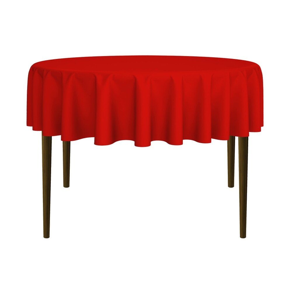 Round Banquet Polyester Fabric Tablecloth (90\