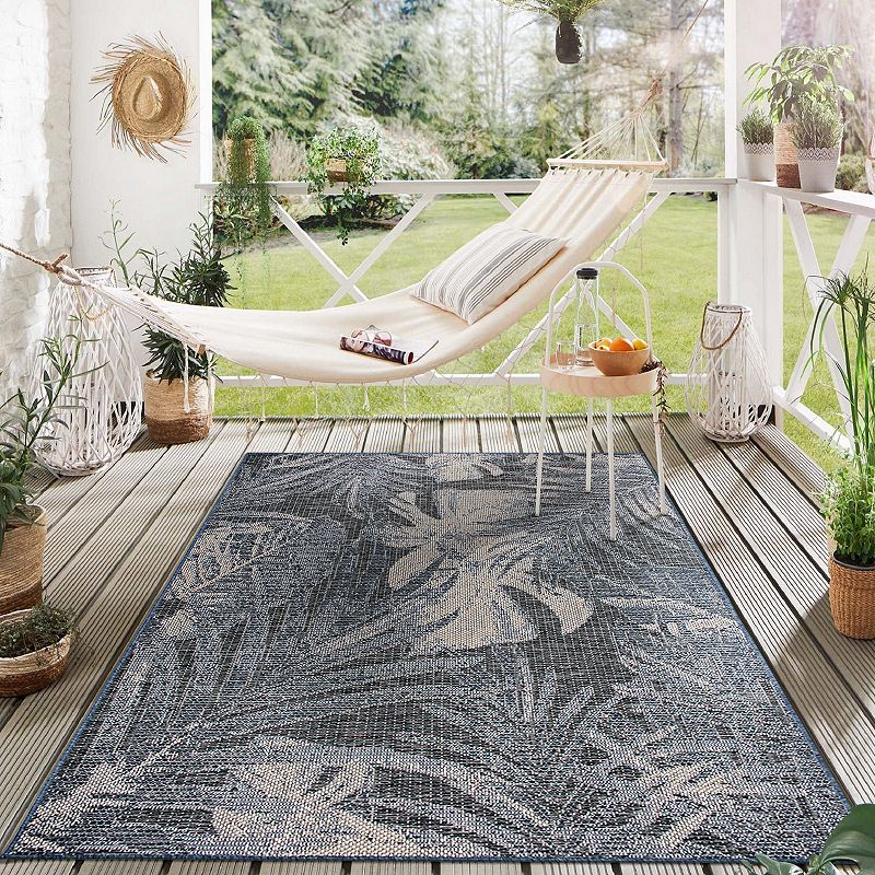 World Rug Gallery Tropical Floral Indoor Outdoor Area Rug