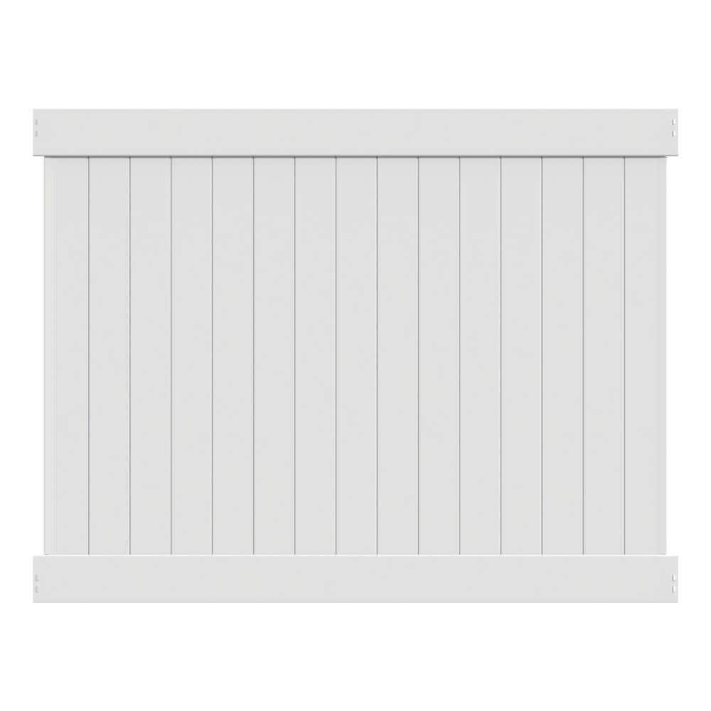 Veranda Linden 6 ft. H x 8 ft. W White Vinyl Privacy Fence Panel Kit 73014713