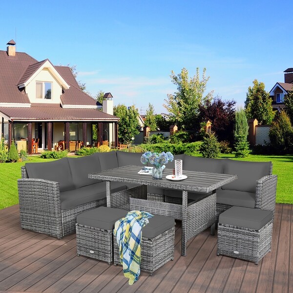 7piece Outdoor Rattan Patio Furniture Set