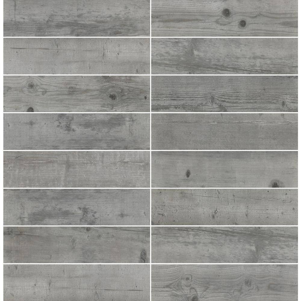 Florida Tile Home Collection Timber Grey 6 in. x 24 in. Porcelain Floor and Wall Tile (14 sq. ft.  case) CHDEDST106X24