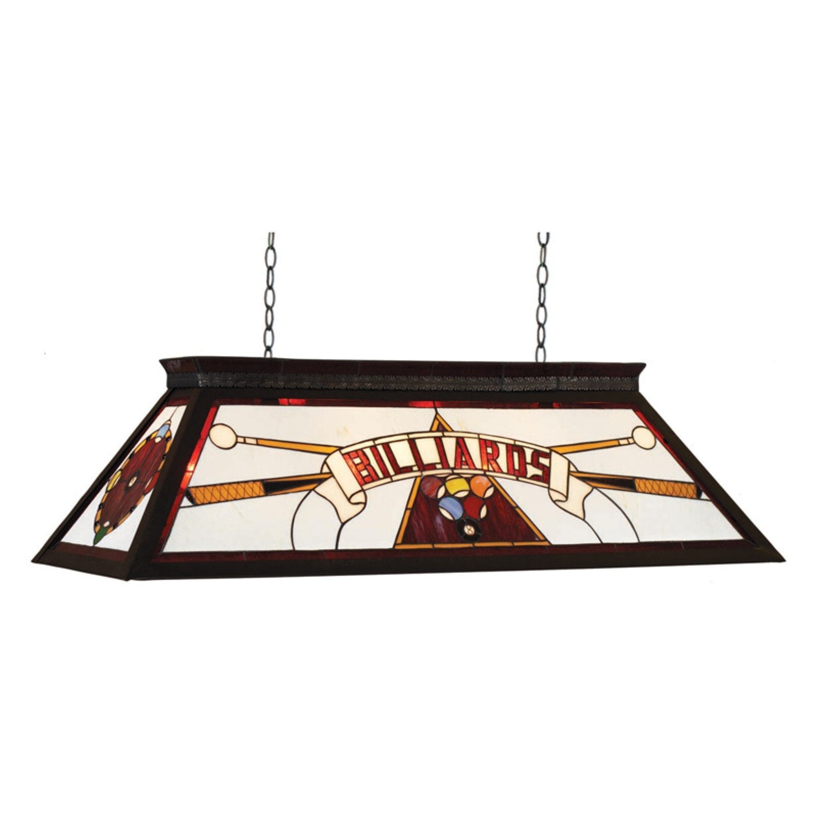 RAM Gameroom Products Billiards Stained Glass Billiard Light - 44W in.