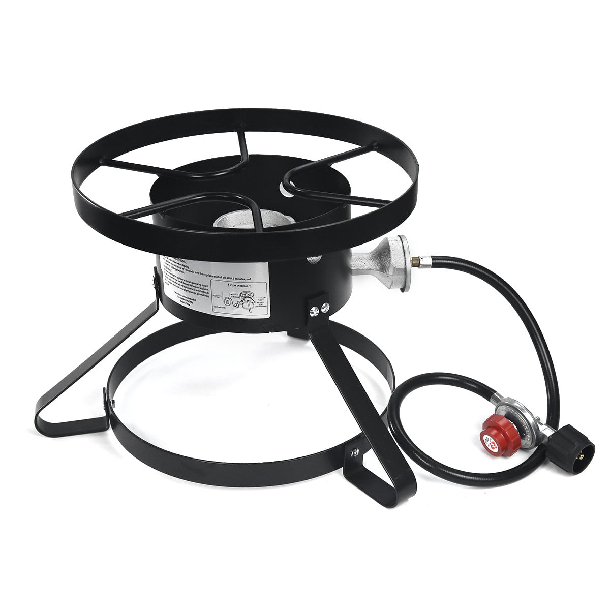 High-Pressure Burner Outdoor Cooking Gas Single Stove Propane Grill w/ Regulator Hose