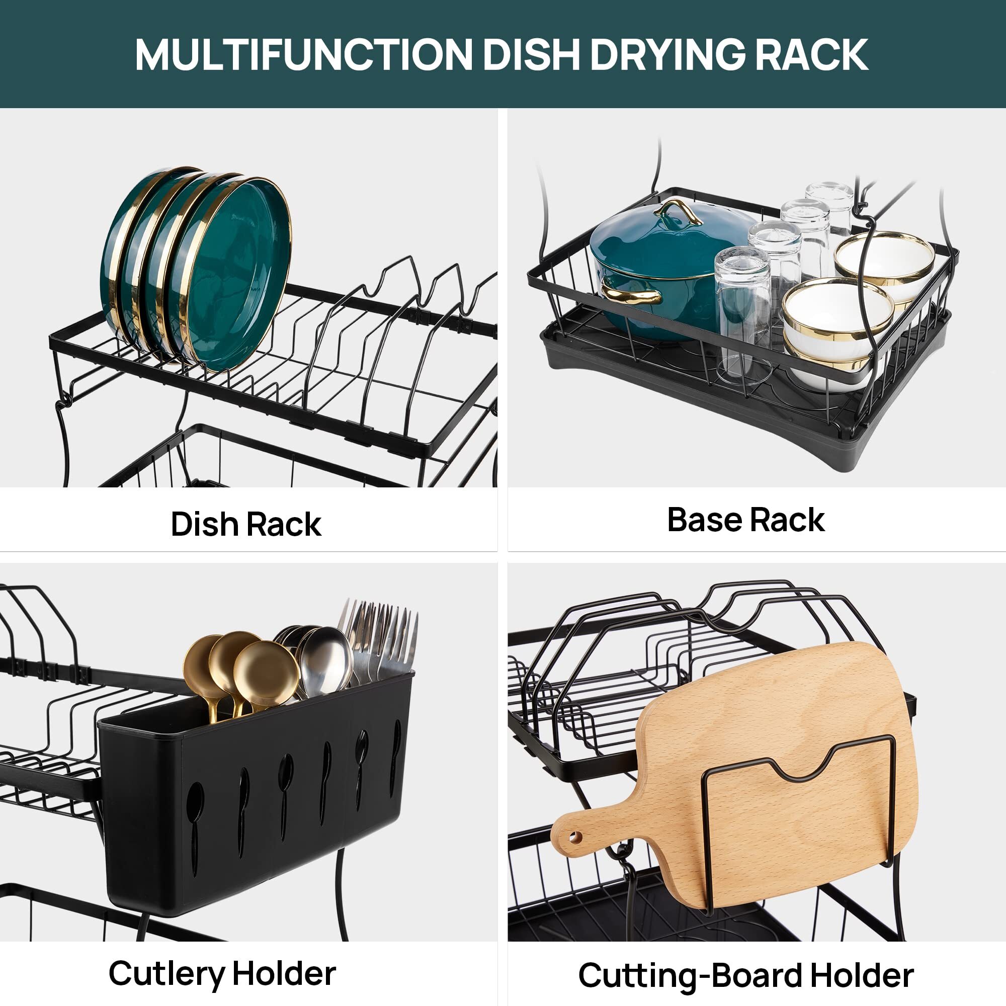 Dish Drying Rack with Drainer