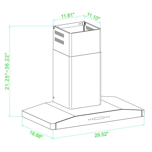 Winflo Elite 30-in. Convertible Stainless Steel Wall-mount Range Hood