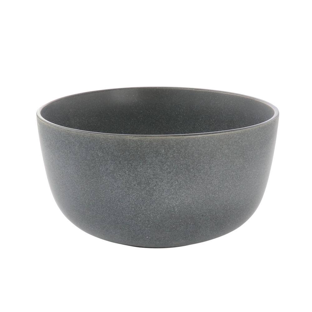 OUR TABLE Landon 9.2 in. 112 fl. oz. Truffle Gray Stoneware Round High Serving Bowl 985119922M