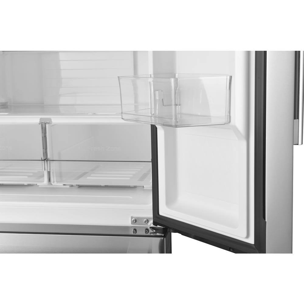 Galanz 29 in. W 16.0 cu. ft. French Door Refrigerator in Stainless Steel Ice Maker GLR16FS2K16