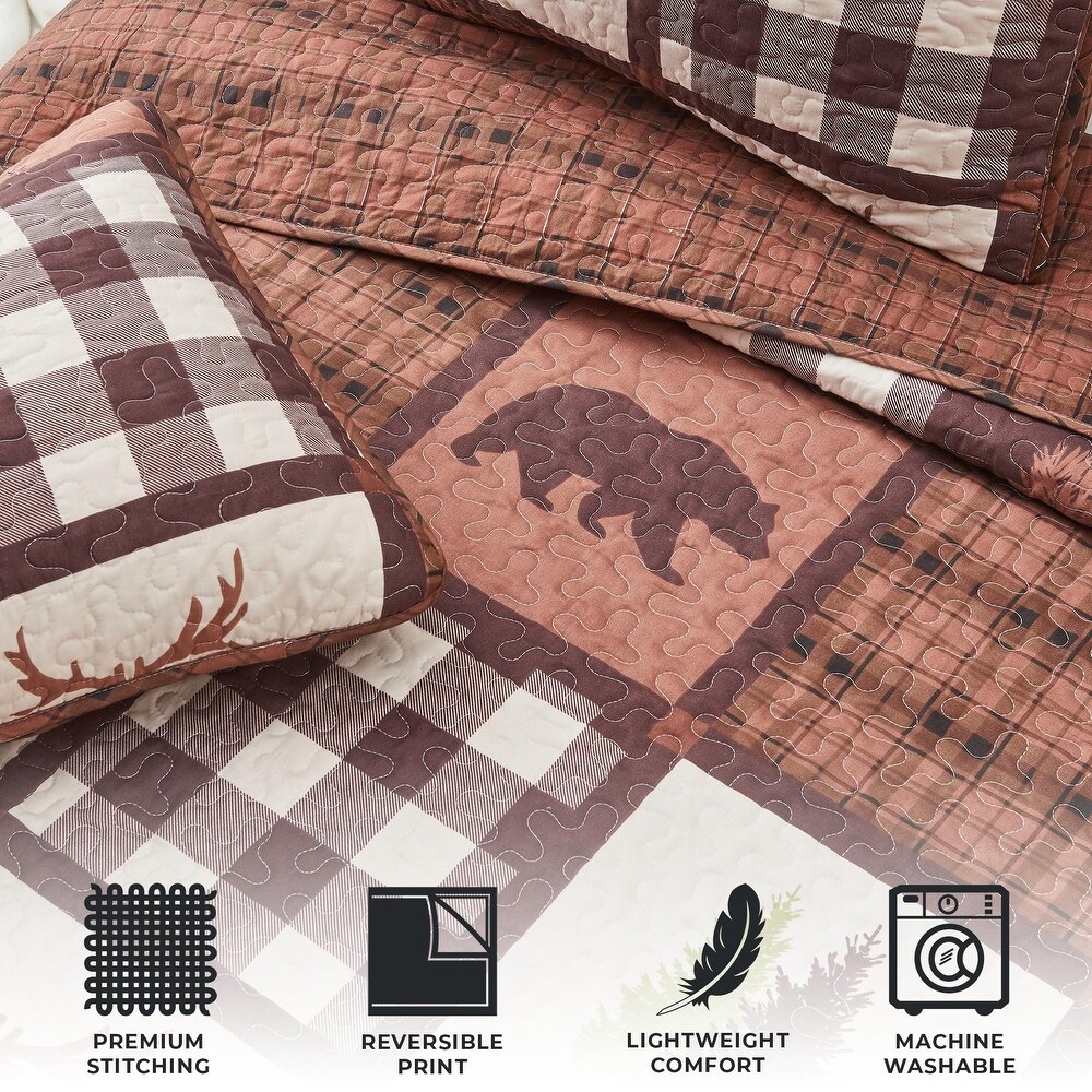 Premium Rustic Lodge  Season Quilt Set