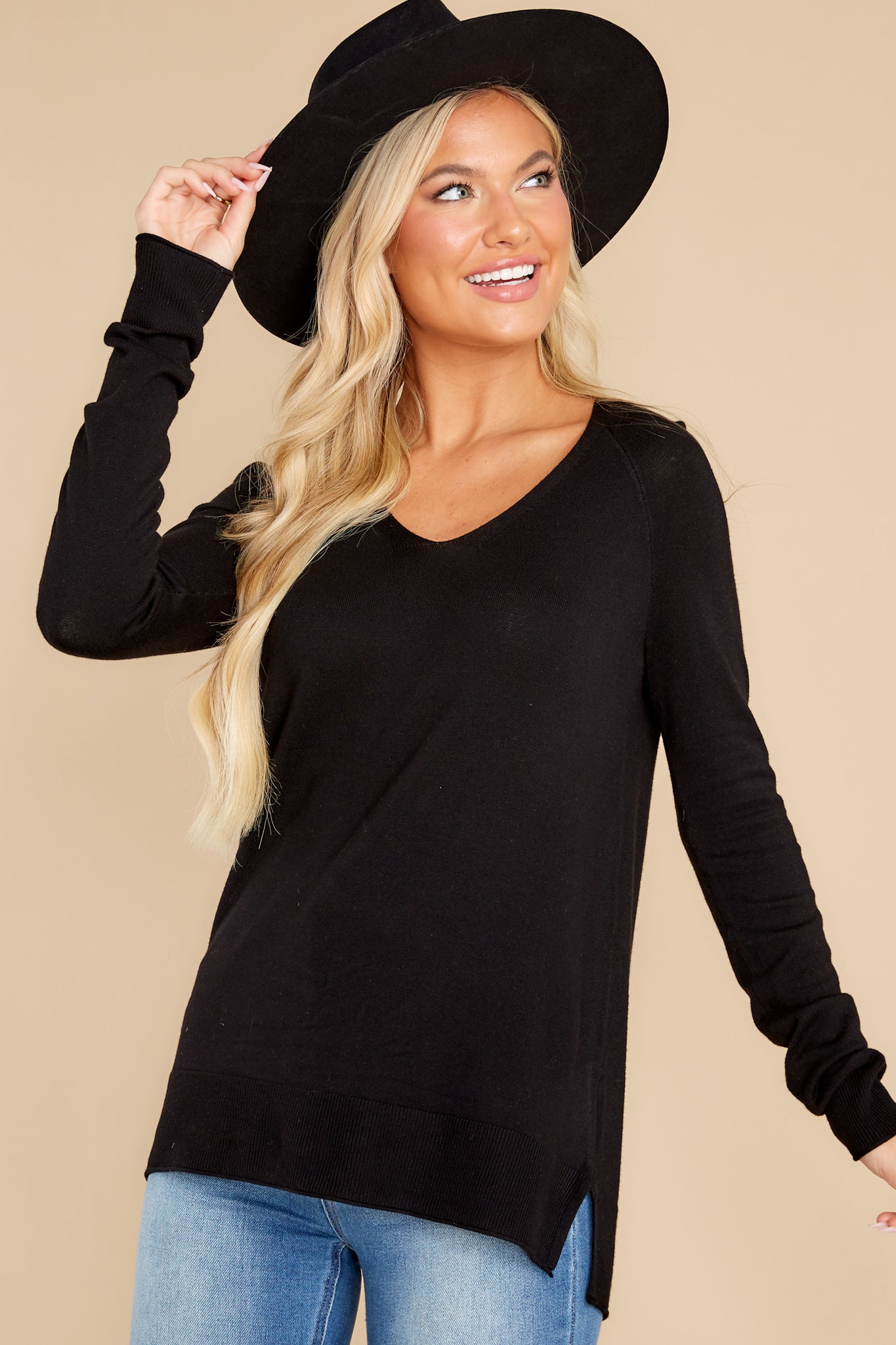 Always Lounging Black Sweater