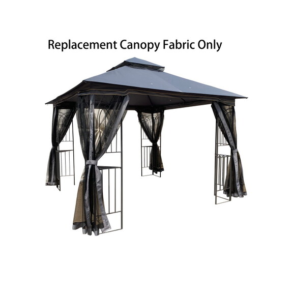 13X10 ft Patio Double Roof Gazebo Replacement Cano...