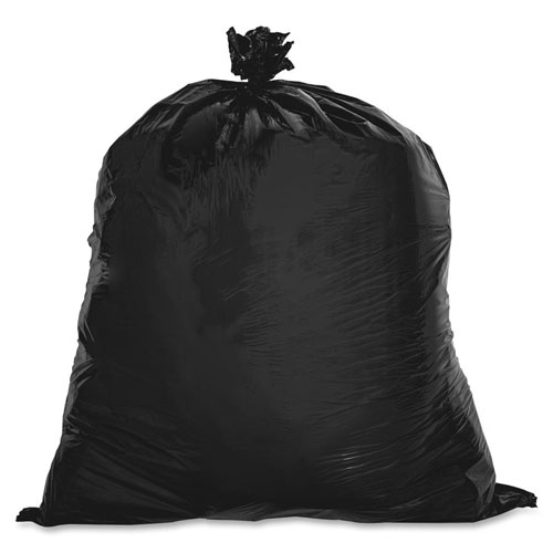 Genuine Joe Black Flat-Bottom Trash Bags | 33 Gallon， Case of 250 | GJO02150