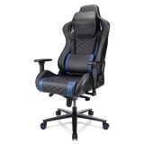 RS Gaming Davanti Faux Leather High-Back Gaming Chair， Black/Blue， BIFMA Certified