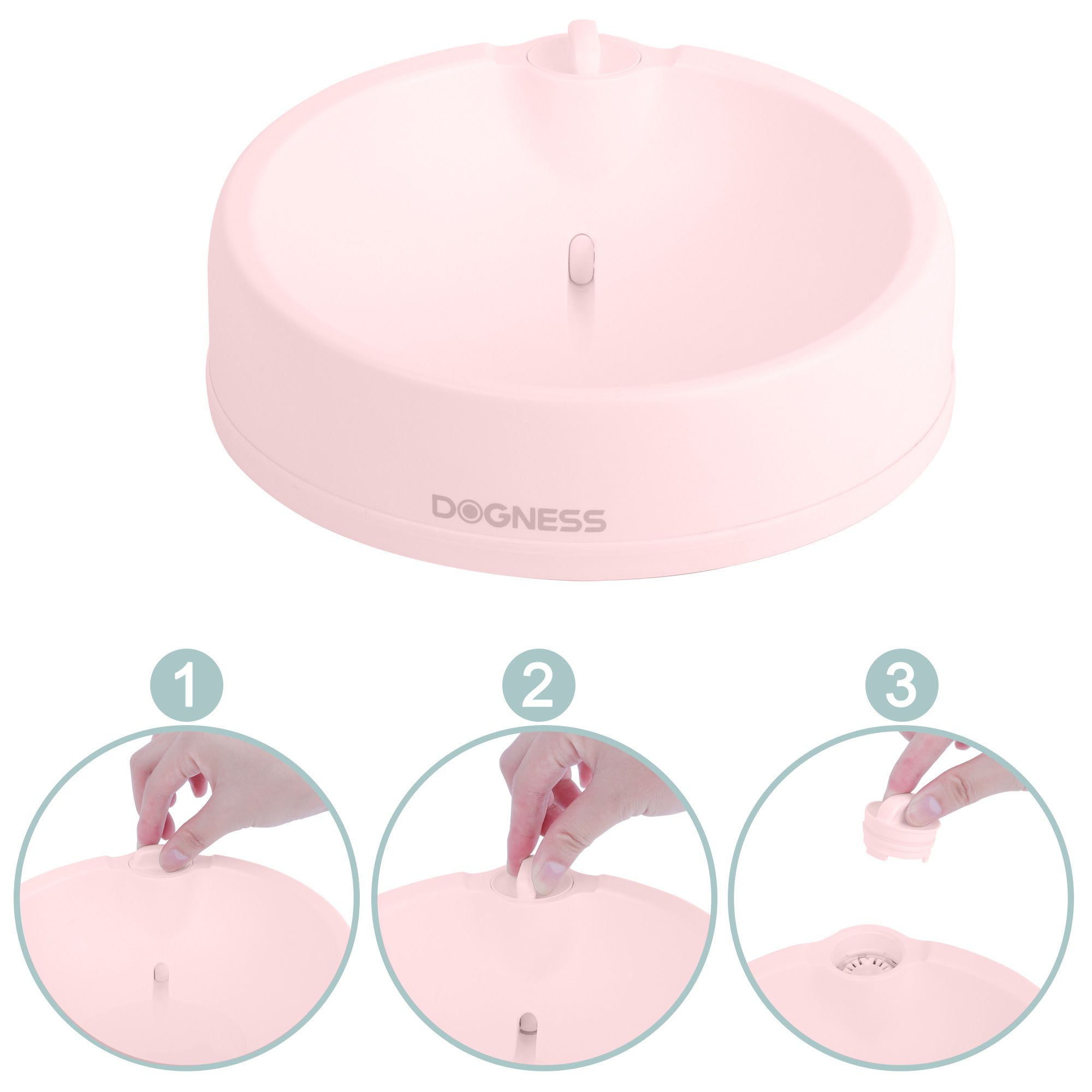 Dogness Duo Pink Travel Bowl