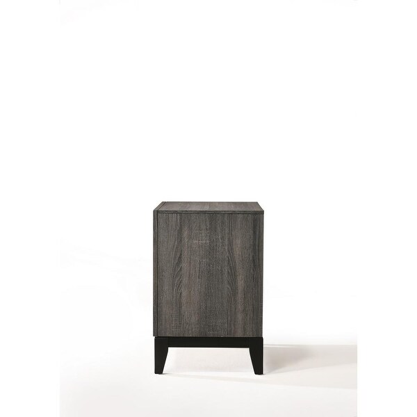 Transitional Weathered Style Composite Wood Nightstand with Center Metal GLIDE Drawer ，for Your Bedrooms and Other Scenses. - - 37903997