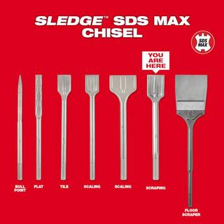 MW 2 in. x 12 in. SLEDGE SDS-MAX Scraping Chisel 48-62-4089