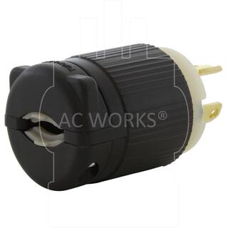 AC WORKS NEMA L6-15P 15 Amp 250-Volt 3-Prong Locking Male Plug ASL615P