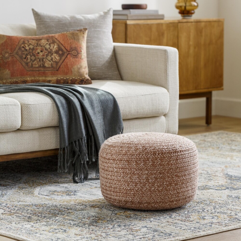 Artistic Weavers Entwined Modern   Contemporary Solid Color Pouf