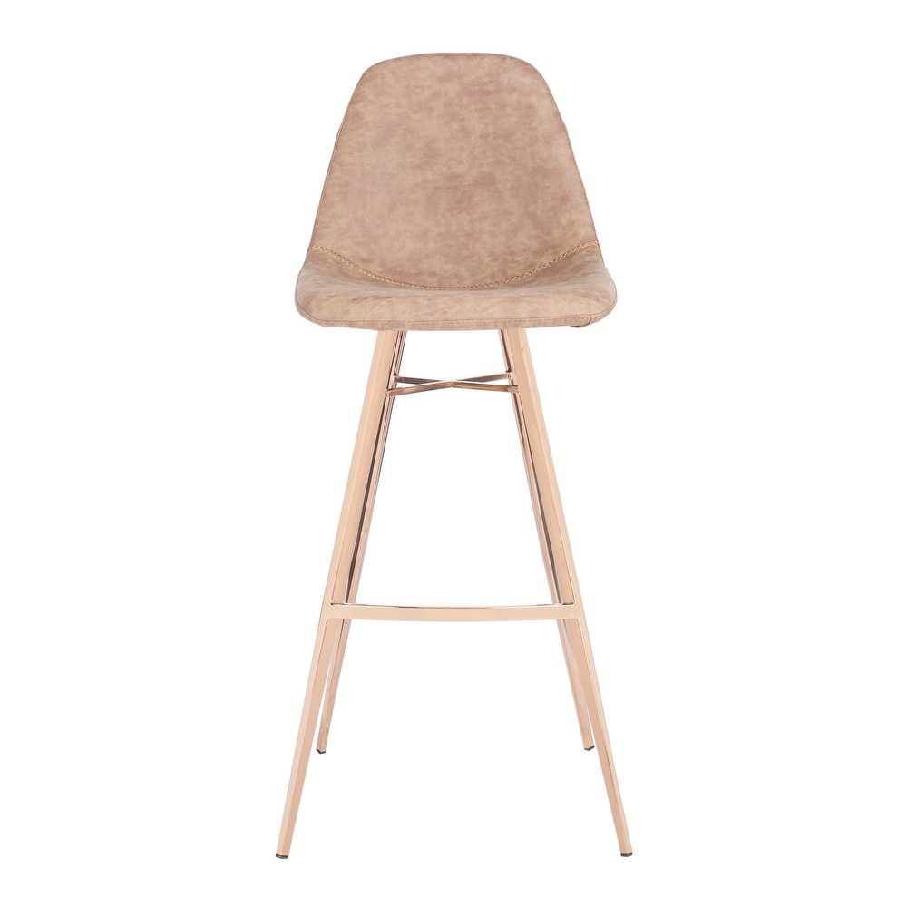 SAFAVIEH 29  Inch Mathison Brown/ Copper Bar Stool   18.5\