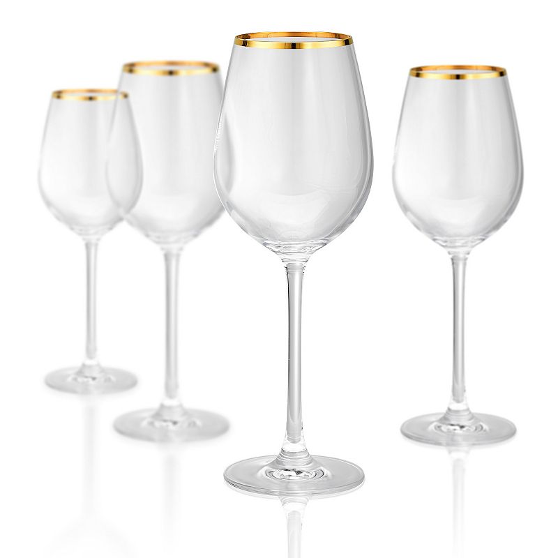 Artland Gold Band 4-pc. White Glass Set