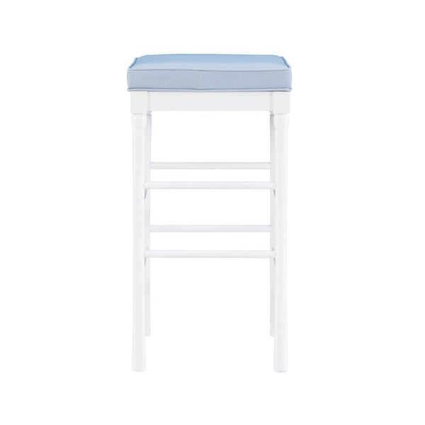 Poloma 32.5-in White Backless Barstool (Set of 2)