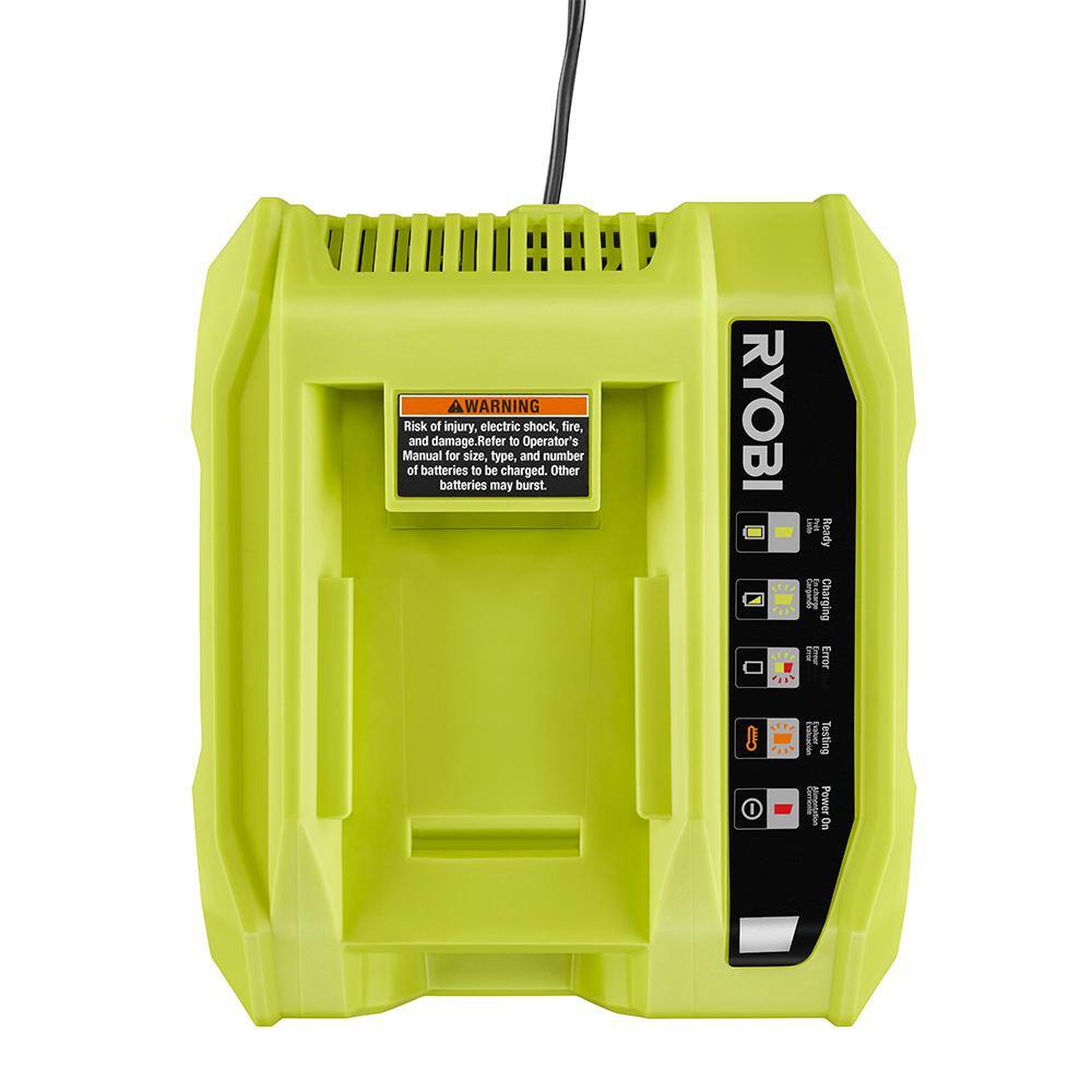 RYOBI 40V Lithium-Ion 6.0 Ah High Capacity Battery and Rapid Charger Kit OP40602-06